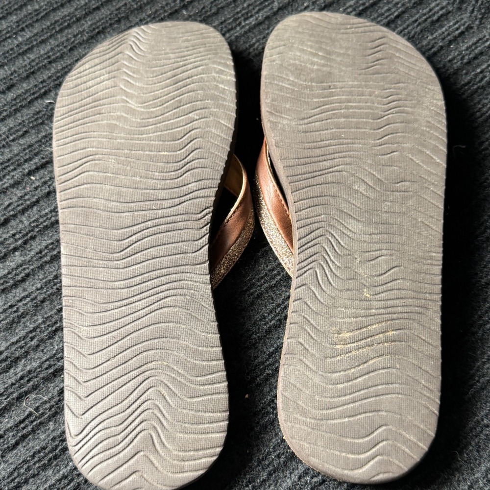 Reef Stargazer Brown Glitter Flip Flop Sandals Womens Size 10 - Picture 5 of 5